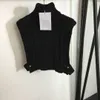 gilet da donna firmato abbigliamento da donna moda estiva logo sul petto ragazza maglione dolcevita senza maniche di alta qualità dicembre 20