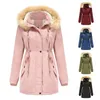 Women's Jackets Winter Cotton Padded Coats 2023 Windbreaker Casual Fur Collar Thick Hooded Snow Coat Warm Fleece Ladies Jacket Overcoat