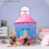 Tendas de brinquedo Princess castelo de princesa brinca tenda portátil tenda ao ar livre jogos de jardim tipi princesa castelo pop up tocador tatão house tits q231220