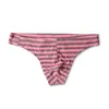 Underpants Men Sexy Striped Thong Briefs Comfortable Soft Pouch G-string Jockstrap Underwear Bikini Breathable Sweat Lingerie