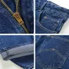 Män affärsjeans klassisk vårhöst manlig bomull rak stretch märke denim byxor sommaröverträdelser smala passformar 231220