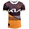 Satış Brisbane Broncos Rugby Forma 23/24 MENS HOME AWAY lig gömleği Retro 1992 1995 Yerli Versiyon Özel Baskı Tee Mens Vest 92 95 Eğitim Üniforması S-5XL