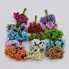 Fleurs décoratives étamine de mûrier artificielle pour têtes plantes de bricolage fête de mariage Scrapbooking décoration artisanale 24 pièces par Lot