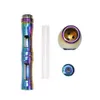 Metal Pipe 124mm Frosted Paint Pipe Straight Hollowed Cylinder Glass Pipe Accessories Wholesale