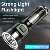 Mini lampe de poche rechargeable USB avec lumière forte à longue portée et luminosité de lumière latérale