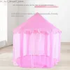 Tor de brinquedo Princess Tent Girls Playhouse Castle Castelo Tent para crianças Games internos e externos Brithday Gift for Grils 3-6 y Q231220