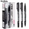 9pcsSet Permanent Paint Marker Pen Oily Waterproof Black Pens for Tyre Markers Quick Drying Signature Stationery Supplies 231220