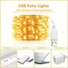 USB Fairy Lights Set - 100ed Copper Wire String Lights for Home, Wedding, Festival och Holiday Decor - Varma vita lysdioder för inomhus sovrum, bord och rumsdekoration.