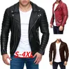 Veste en cuir PU pour hommes, veste de moto de personnalité, grande taille, vêtements à la mode pour hommes 231220