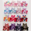 4 Inch Meisjes Eenhoorn Bows Haarspelden Sets Boutique Kids Rainbow Bows Prinses Haar Clip Kinderen Verjaardagsfeestje Accessoires Z6183