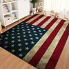 Alfombras Vintage Sala de estar Área Alfombra Bandera Americana Impresión Alfombra Bahía Ventana Mesa Mesa Hogar Dormitorio Suave Decorativo Piso Mat 231219