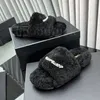 Dames Sandalen schoenen Designer Dames Sandalen Slippers Slippers Slippers Mode Lamswollen Slippers Verhoogde Hoogte Dikke Bodem Bont Casual Muffin Slippers