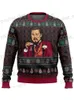 Herrtröjor tröjor skrattar leo dicaprio meme ful jultröja gåva jultomten pullover män 3d tröja och topp höst och vinterkläder t231220