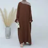 Abbigliamento etnico Ramadan Batwing Preghiera Abaya Crepe Abaya quotidiano per le donne Dubai 2024 One Piece Jilbab Abito Hijab musulmano Caftano islamico