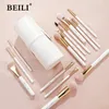 Beili 15st Makeup Brushes With Storage Bucket Premium Professional Foundation Eyeshadow Eyeliner Eyelash Blending Brush Set 231220