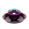 Teaware Sets Platycodon Purple Sanchai Ceramic Cup Simple Single Bowl With Lid Chinese Tea Set