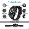 Relojes inteligentes Reloj GPS Bluetooth Touch Sn Reloj de pulsera con cámara Ranura para tarjeta SIM Pulsera impermeable para iOS Android Teléfono Drop Deliv Dhp7Y