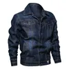 Herrjackor Spring Autumn Denim Jacket Men Motorcykel Single Breasted Coat Stor storlek L-5XL Många fickor Army SL231026