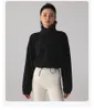 LU LU Manteau de sport en polaire pour femme - Vêtements de yoga - Haut chaud avec fermeture éclair - Winer Fiess YC