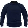 Sweats à capuche pour hommes Sweatshirts Pull pour hommes Vêtements militaires tactiques pour hommes Sweats à capuche solides en vrac Col montant Vêtements d'extérieur chauds Chemise à manches longues Hommes Tops S-4XL 231220