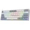 Keyboards N Fizz K617 Wired Rgb Mechanical Gaming Keyboard 61 Keys White Pink Color Linear Red Switch Software Supported Drop Delive Dhbxp