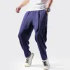Льняные брюки мужские летние повседневные шаровары уличная одежда спортивные традиционные китайские ретро брюки pantalons homme 231220