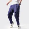 Keten Pantolon Erkekler Yaz Günlük Harem Street Giyim Sporları Geleneksel Çin Retro Pantolon Pantalons Homme 231220