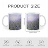 Mugs Lavender Mist White Mug Coffee Tea Cups 330Ml Purple Field Blue