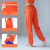 LL Pantalon de sport à séchage rapide pour femme, pantalon de sport, taille haute, ample, loisirs, cordon de serrage, noué, pantalon de fitness, pantalon de course