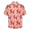 Camisas casuales para hombres Camisa de playa con globo rojo Estampado animal Hawaiano para hombre Blusas divertidas Ropa estampada de manga corta 3XL 4XL