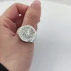 Hochzeitsringe benutzerdefinierte gravierte 17 mm runde obere Ringgravier