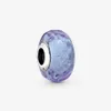 Nieuwe Collectie 100% 925 Sterling Zilver Golvend Lavendel Murano Glas Charm Fit Originele Europese Bedelarmband Mode-sieraden Accesso313i