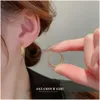 Charm gå till blåsiga platser med samma enkla cirkarplatta ringmetallstilörhängen avancerade och eleganta droppleveranssmycken Earrin Dhju0