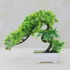 Decorative Flowers Party Supplies Imitation Plastic Fake Potted Green Plants Creative Bonsai Tree Home Decor Table Decoration