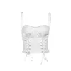 Women's Tanks NEONBABIPINK Sexy Y2k White Lace Busiter Croset Top For Women Crop Tops Coquette Clothes Aesthetic & Camis N98-CE10