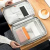 A4 Document Organizer Folder Padfolio Multifunction Business Holder Case for Ipad Bag Office Filing Briefcase Storage Stationery 231220