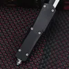 Troo Series Knife Combat Micro OTF Tech Knife Don Black Double Edge D2 Blade EDC Self Defense Tactical Pocket Knives Stor storlek