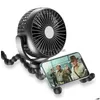 Usb Gadgets Handheld Fan With Flexible Tripod Clip On Mini Portable Type C Rechargeable Battery Operated Cooling Fans For Bed Car Se Dhnfw