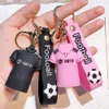 Bag delar Tillbehör FootballPlayer Jerseys Keyring Mess_i Football Star Clothing Pendant Keychain Men Women Bags Car Jewelry Gift 231219