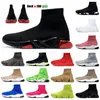 Speed ​​Trainer Balencaigas2.0 Sock Shoes Designer Mens Womens Casual Scarpe Paris Street Style All Black White and Pink Clear Red Botts Platform Slip-On Sneakers Man