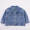 Spring Fall Boys and Girls Casual All-Match Denim Jackets 2-6 años Niños Collar de manga larga Agrupación Niños sueltos Tops 231219