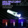 Nouvelles lanternes portables lampe de poche LED très brillante avec lumière latérale blanc/rouge/bleu/violet aimants puissants 10W LED éclairage par mèche lampe rechargeable USB