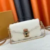 23 Womens Sheepskin Leather Shoulde Bags Chain Diagonal Crossbody Bag Luxury Designer East West Handbags For Women Purse pouch 21.5cm