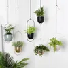 Vases Nordique métal suspendu chaîne fleur panier plante suspendus planteur jardin Pot fleur Vase support maison balcon décoration 231219