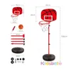 Sports Toys Toddler Adjustable Basketball Hoop 63150CM Stand Rack for Kids Baby Outdoor Indoor Ball Sport Backboard Rim Shoot Children Toy 231219