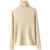 Womens Sweaters autumn and winter 100% pure cashmere sweater women pile collar slim bottom with knitted 231219