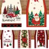 Upgrade Christmas Table Runner Santa Merry Christmas Decorations 2023 For Home Tablecloth Navidad Noel Kerst Xmas Gifts New Year 2024