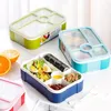 Servis bento box med lock betyg BPA gratis lunch 5 fack stora kapacitet container förvaring