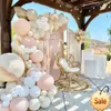 Kit d'arc de guirlande de ballons abricot, décoration de fête d'anniversaire de mariage, ballon en Latex avec confettis pour filles, fête prénatale, révélation du sexe, fournitures de vacances