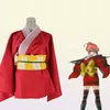 Halloween Japan Anime Femmes Gintama Kagura Cosplay Costume kimono robe uniforme Cloak complet Set Asian Taille 1433952